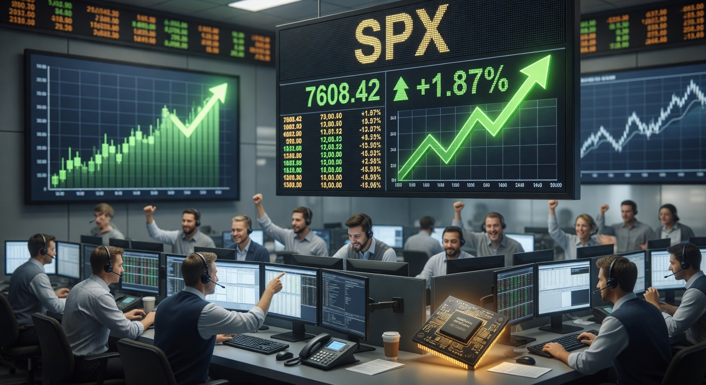 S&P 500 Closes Above 7,600 for First Time