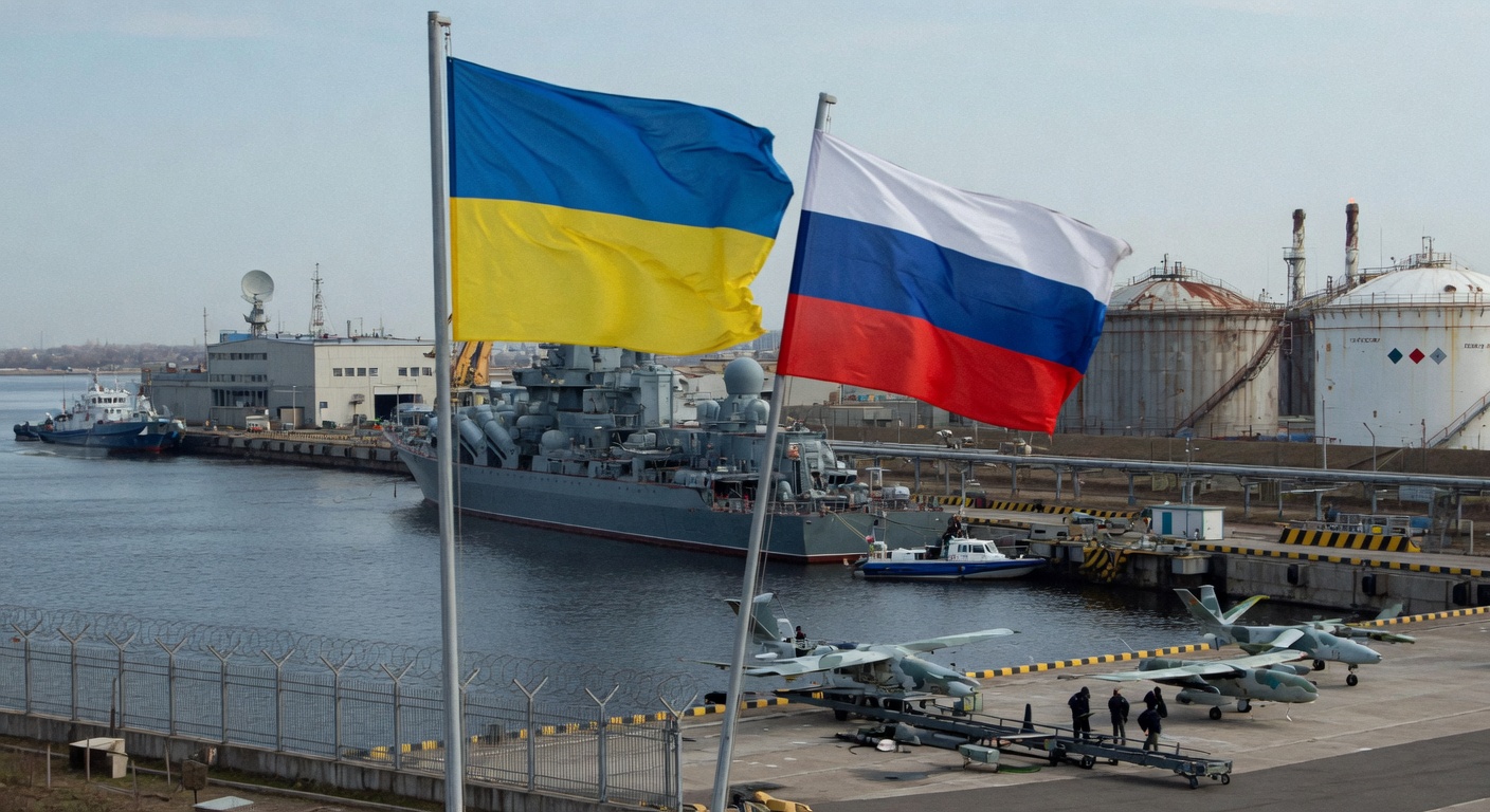 Ukrainian Drones Strike Russian Oil Terminal and Naval Base in St. Petersburg