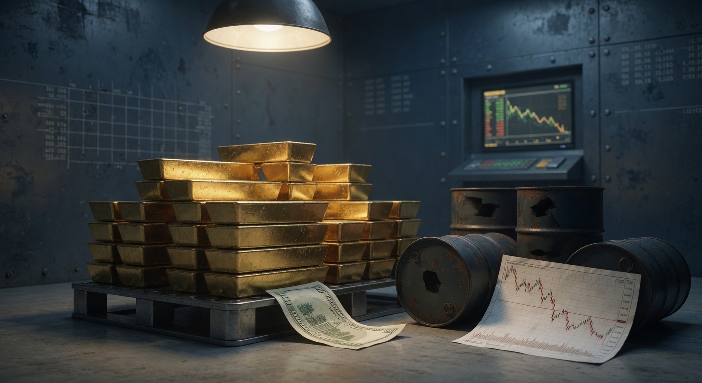 Gold Prices Fall Amid Stronger Dollar and Oil-Driven Inflation Fears