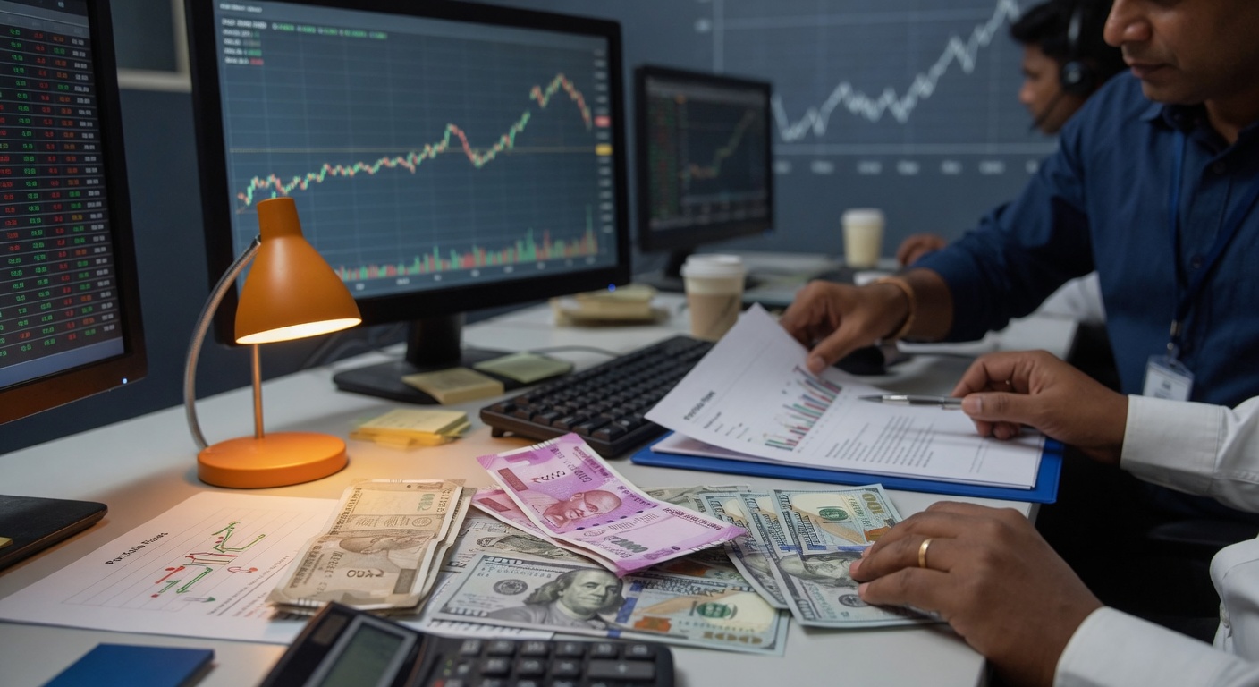 Indian rupee ends little changed amid two-way foreign portfolio flows