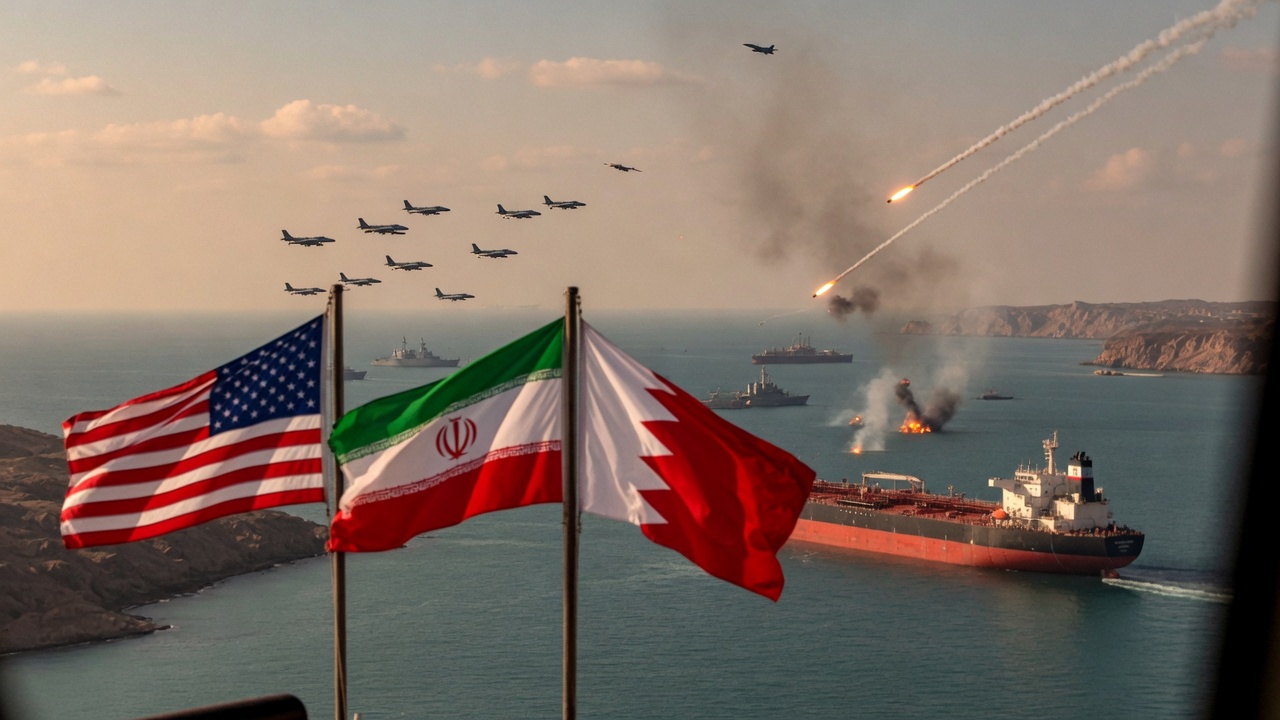 US-Iran escalation: strikes, tanker attack in Hormuz, Iranian retaliation on Bahrain/Kuwait