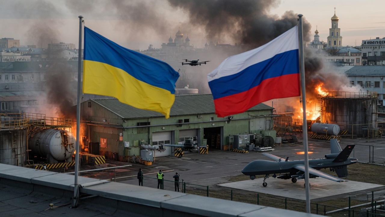 Ukrainian Drone Strikes Hit Russian Oil Depot and Warehouse
