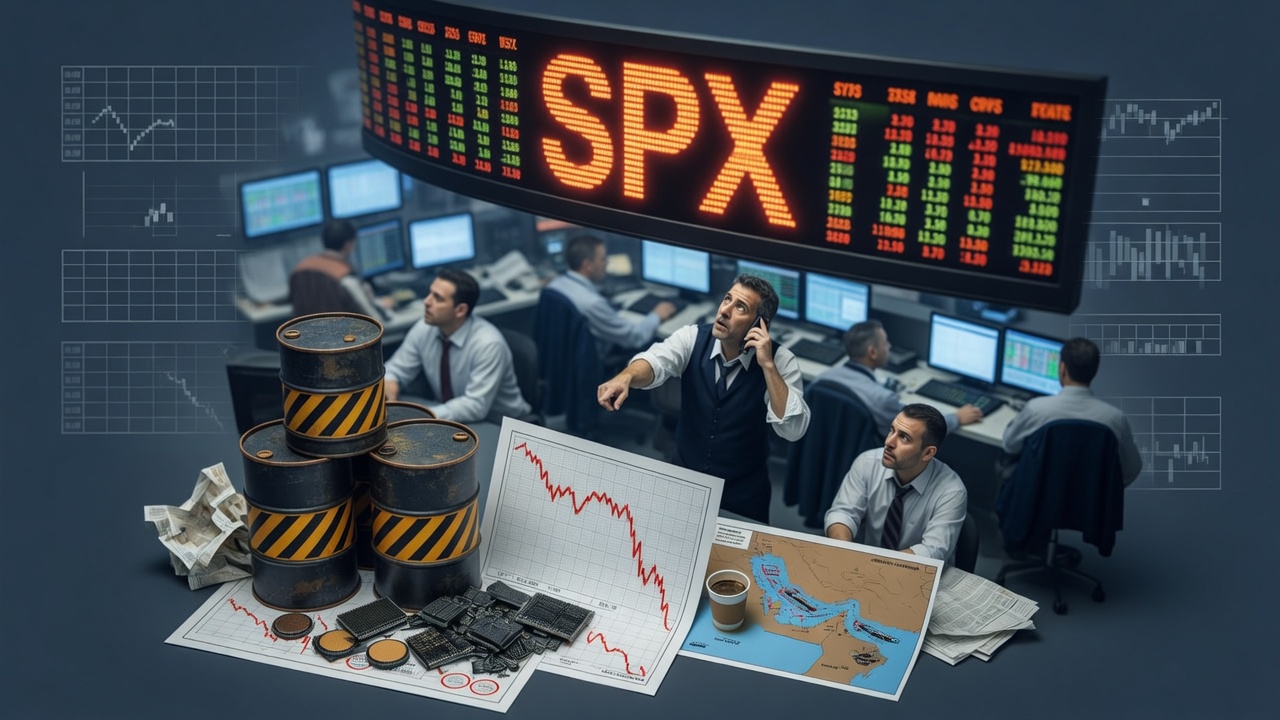 US Major Indices Decline on Oil Surge and Tech Sell-Off