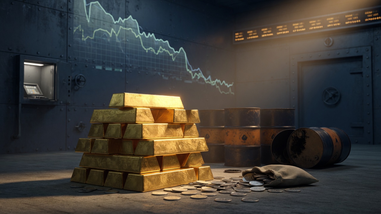 Gold Falls Amid Oil-Driven Inflation Fears and Rate Hike Bets