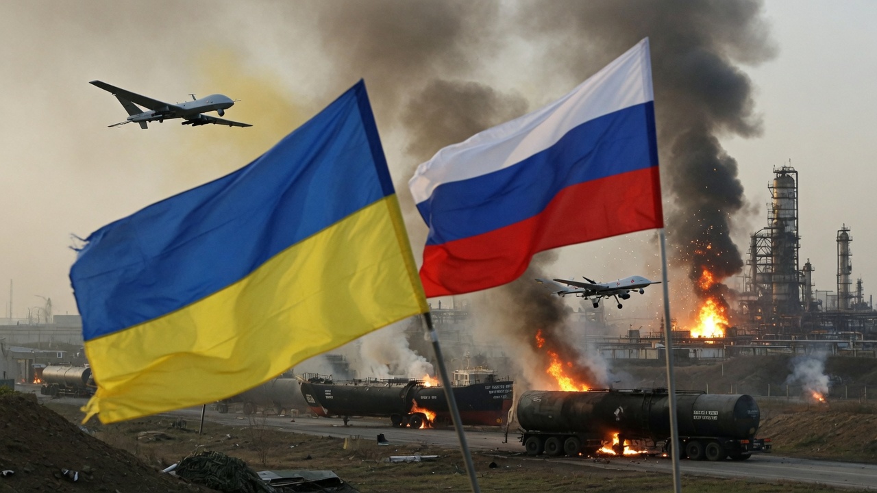 Ukraine Drones Strike Russian Oil Refineries and Tankers