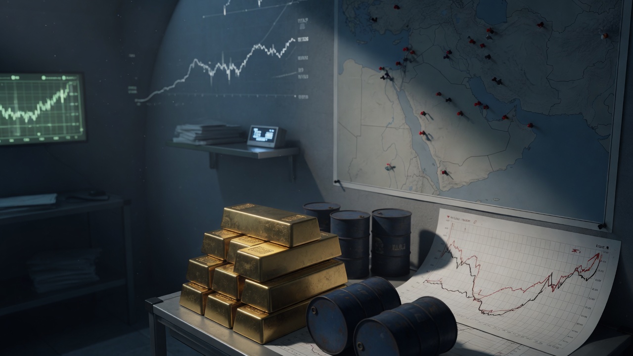 Gold Edges Lower as Oil Surges on War Jitters