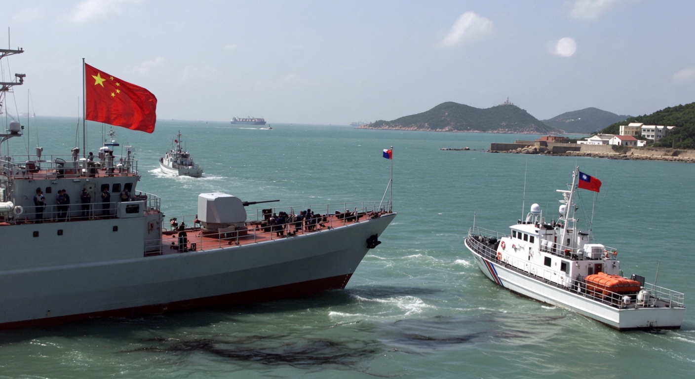 Chinese ship standoff near Taiwan islands escalates tensions